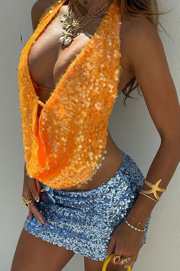 Celia | Sleeveless Halter Top