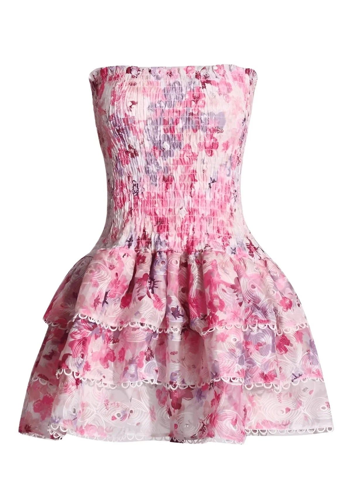 Imara | Strapless Floral Dress