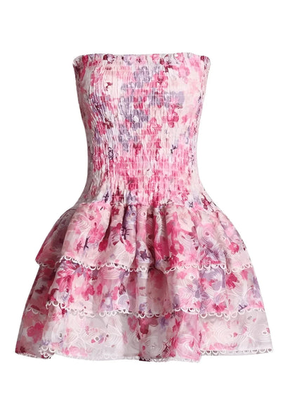 Imara | Strapless Floral Dress