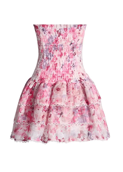 Imara | Strapless Floral Dress